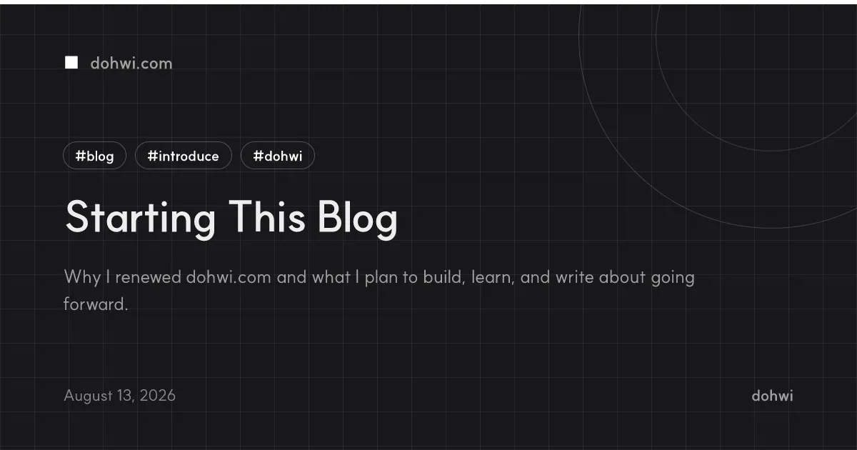 Starting This Blog